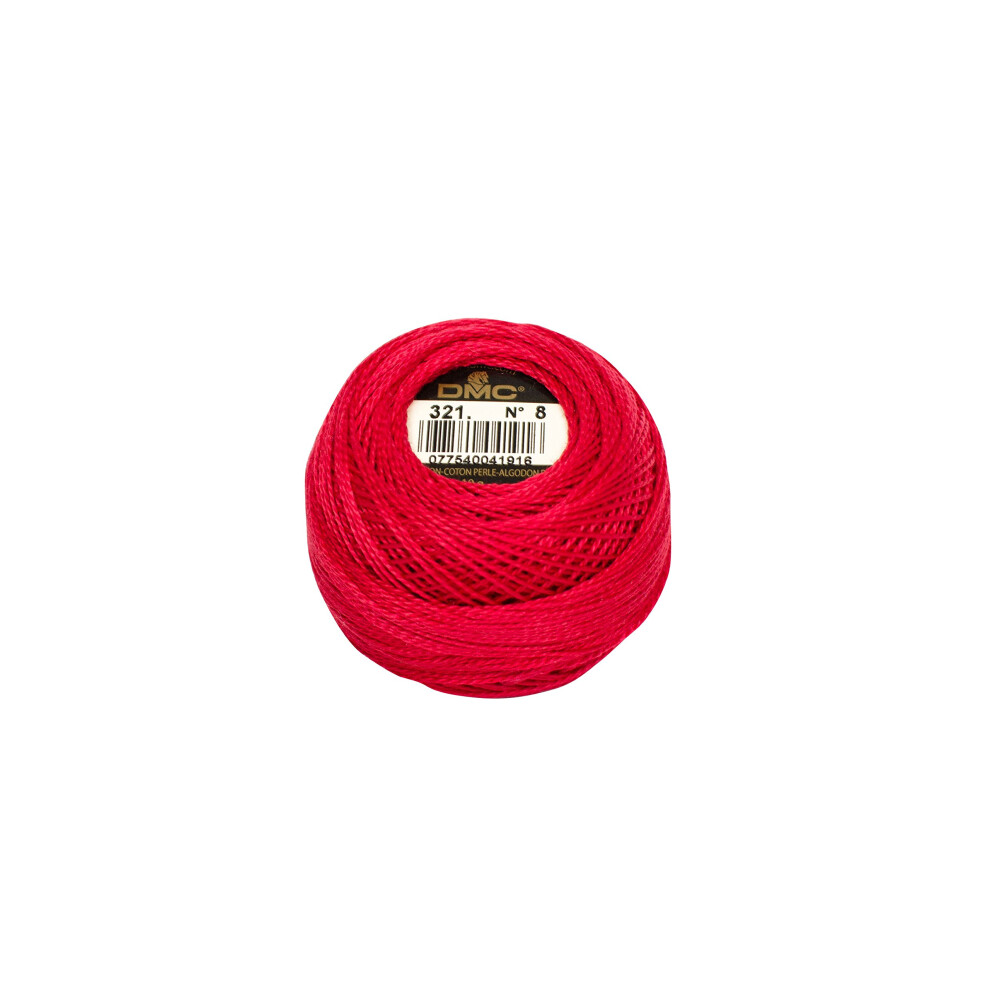 Dmc Pearl Cotton Ball Size 8 87Yd- 116 8-321 Red