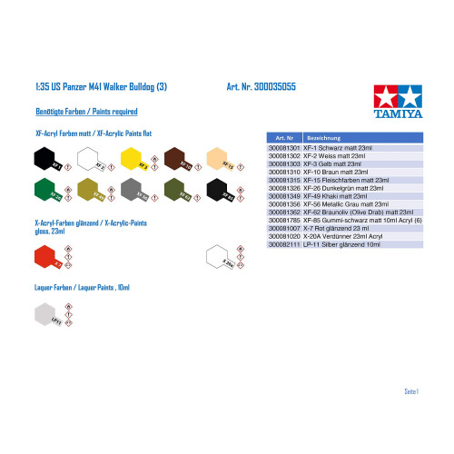Tamiya Tamiya TAM35055 1/35 US M41 Walker Bulldog 2
