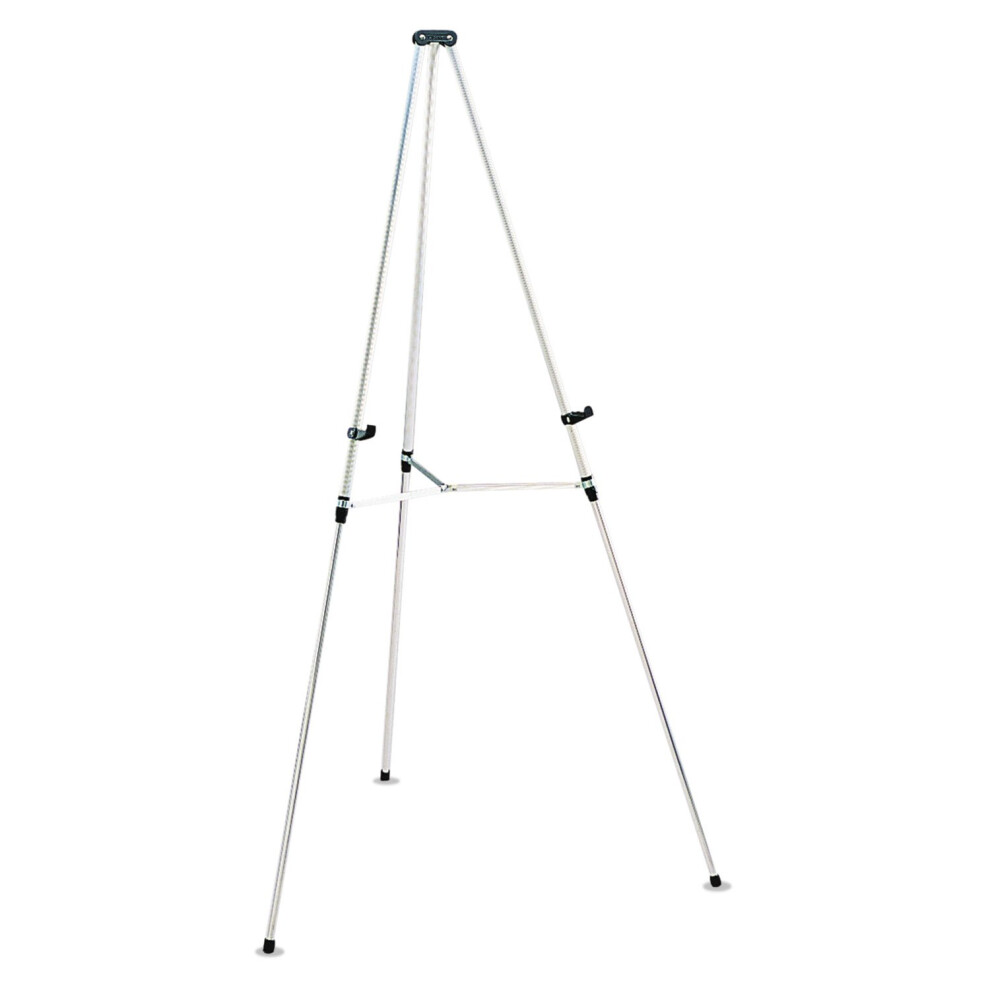 Quartet Silber Easel, Aluminium, Leicht, Teleskopisch, 66" Höhe, Trägt 25 Lbs,