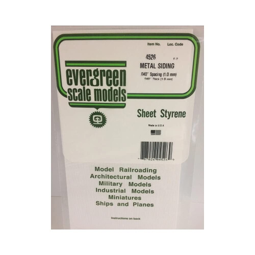 Evergreen Scale Models Corrugated .040 Spacing 2