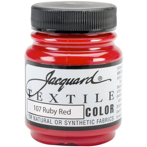 Jacquard Textile Color Fabric Paint 2.25oz-Ruby Red