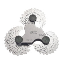 Starrett Stalen Schroefdraad Gauge met Vergrendeling - Perfect voor Bouw en Verbetering - 4-84 TPI, 51 Bladen - 472