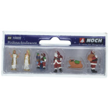 NOCH Santa Claus (3) Angels (2) & Accessories Figure Set HO Gauge Scenics 15920