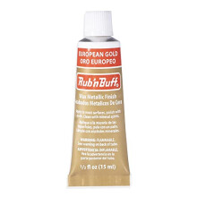 AMACO Rub n Buff Finition Métallique - Rub n Buff Or Européen Tube 15ml - Cire de Dorure Polyvalente