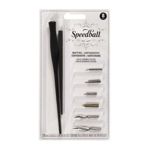 Speedball Mapping Pen Set - 2 Halter mit 6 Spitzen