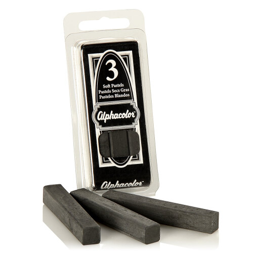 Derwent Derwent Alphacolor Weiche Pastelle, Kohle, 3 Pastelle pro Packung (105C) 1