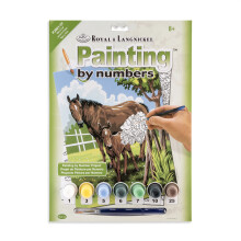 Royal Brush 257387 Junior Small Paint By Number Kit 8.75 in. X 11.75 in. -Mare & Foal