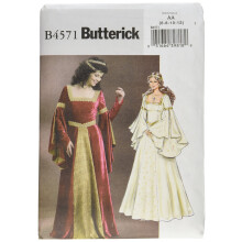 Butterick Patterns B4571 Size AA 6-8-10-12 Misses Costume, Pack of 1, White