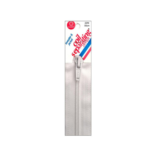 Cerniera Separabile Coils Coats, 22 Pollici, Bianco 2