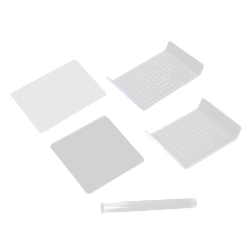 4Pcs Acrylic Sheet Board with Acrylic Clay Roller Clay Shaping