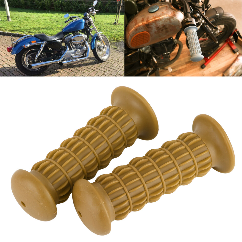 Motorcycle Rubber Hand Grip 22-25Mm Universal Handlebar Grips Yellow 5051363963438