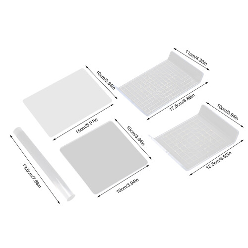 4Pcs Acrylic Sheet Board with Acrylic Clay Roller Clay Shaping 2