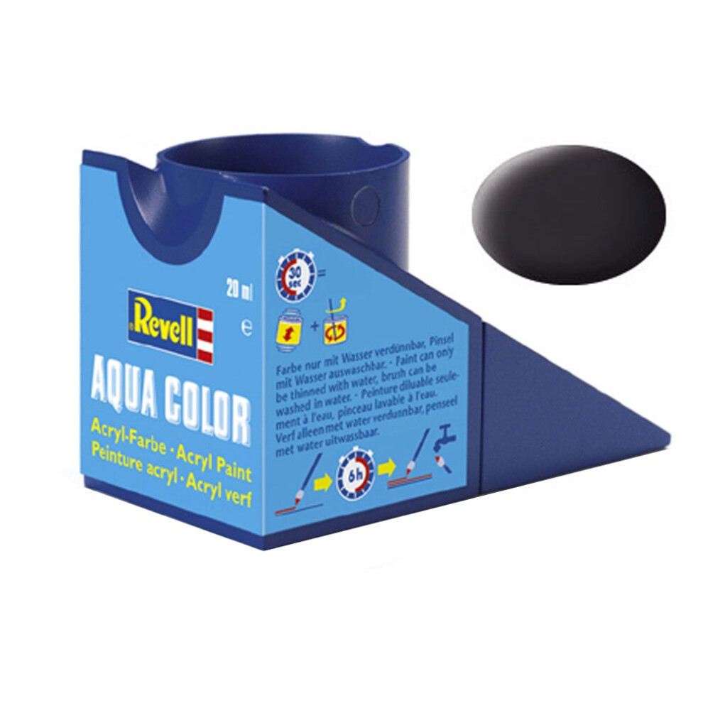 Revell 18ml Aqua Color Acrylic Paint (tar Black Mat Finish) - Tar Paints Model -  revell aqua 18ml acrylic tar black paints model color matt