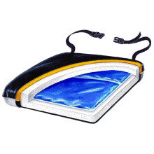 Skil-Care Econo-Gel Cushion 18"""" x 16"""" H x 2"""" H Gelov a penov polstrovn pro pohodl a podporu Snadno cistiteln vinylov potah Cern 751155