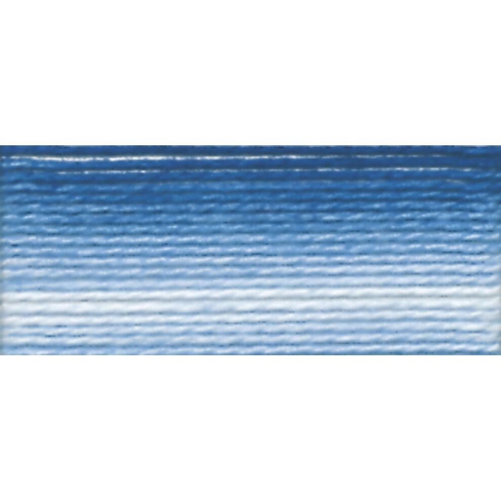 Dmc Pearl Cotton Ball Size 8 87Yd-Variegated Cornflower Blue 116 8-93 Blue,White