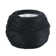 DMC Pearl Cotton Ball Size 8 87yd-Black 116 8-310