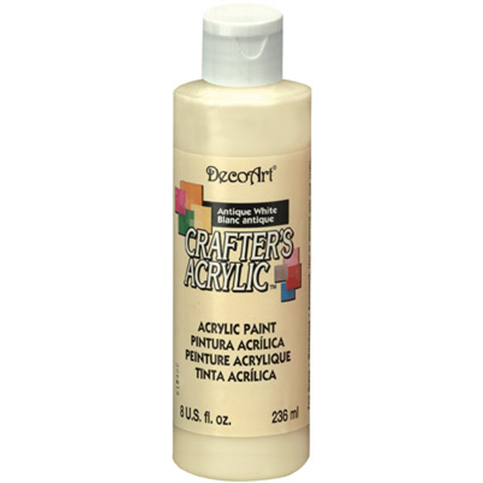Decoart White Crafter's Acrylic All-Purpose Paint 8Oz-Antique