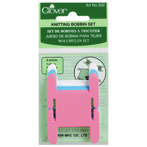 Clover Plastic Knitting Bobbins-1.5"X2.5" 6/Pkg -332