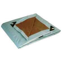 Telo Foremost da 12' x 20' 21220 Argento/Marrone Telo reversibile per carichi pesanti Argento Marrone 10-Mil