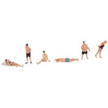 NOCH Sunbathers (6) Figure Set HO Gauge Scenics 15841