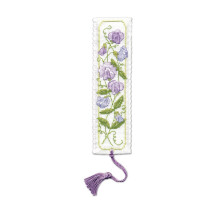 Sweet Peas Bookmark Counted Cross Stitch Kit by Textile Heritage