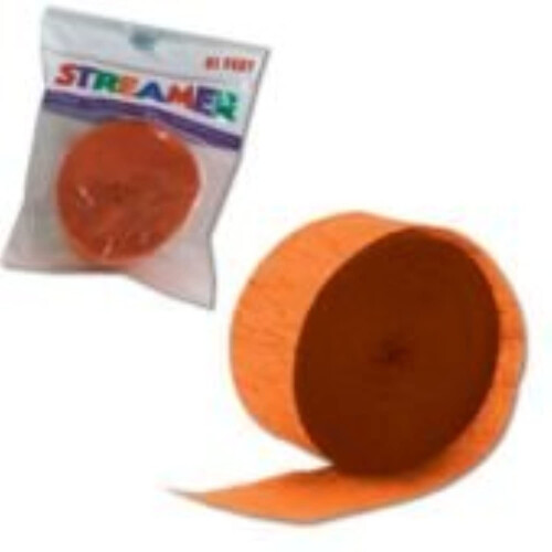 (One Size, Orange) Unique Party Crepe Streamer Roll (81ft) 2