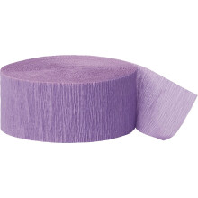 Unique Party  6330  - 24m Lavender Crepe Paper Party Streamer