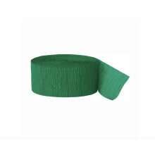 (One Size, Emerald Green) Unique Party Crepe Streamer Roll (81ft)