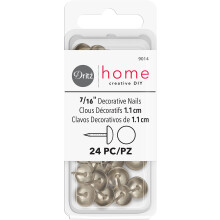 Dritz Home 9014 glatte dekorative negle 7/16-tommer nikkel (24-stykker)