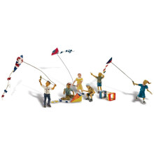 Painted Windy Day Play (OO/HO figures) Woodland Scenics A1937 free post B3