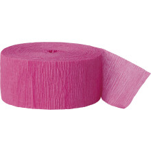 Unique Party  6320  - 24m Hot Pink Crepe Paper Party Streamer