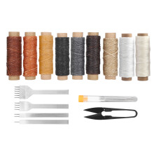 Leather Sewing Kit with Steel Needles & Waxed Thread for DIY Crafting 1 Set