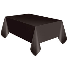 Zwarte Ovale Plastic Tafelkleed (54" x 108") 1 Stuk - Elegant Ontwerp & Premium Kwaliteit, Perfect Voor Feesten, Evenementen & Dagelijks Gebruik