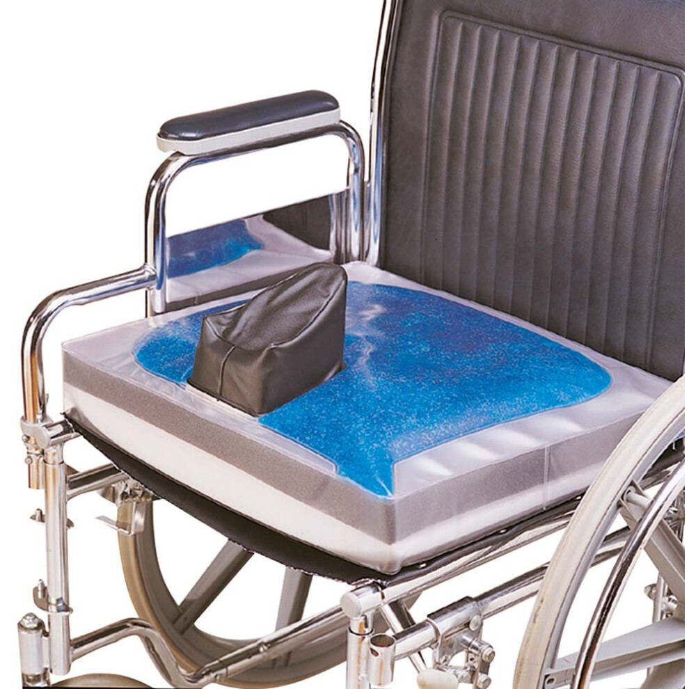 Skil-Care Slide-Guard 18"""" Gel-Foam Vinyl Cushion 18"""" W X 16"""" D X 3"""" H - Firm Foundation Low-Shear Cover Pommel 751210