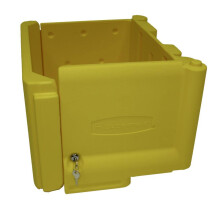 Gabinete con cerradura Rubbermaid 6181 amarillo para carro 6173 Construccin de polipropileno de alta densidad Las puertas no absorben la humedad