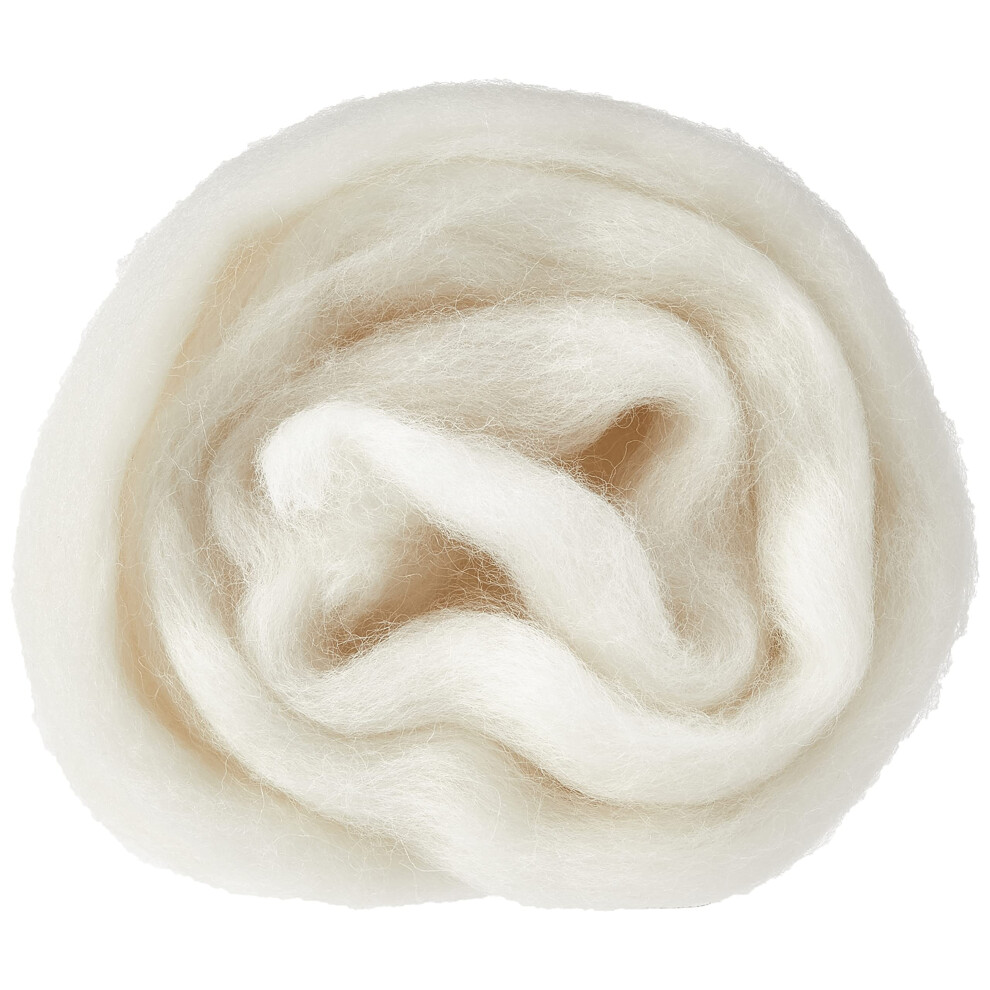Clover Natural Wool Roving .3oz-Off White