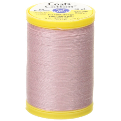 Filo e Cerniere Coats Cotone Generale, 225 Yarde, Rosa Chiaro (S970-1180)