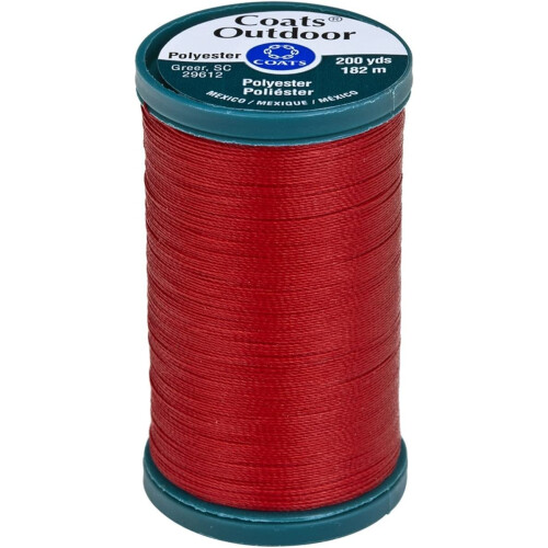 Coats Nήματα & Φερμουάρ Εξωτερικού Χώρου, 200-Yard Mini King Spool, Κόκκινο Κεράσι