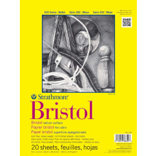 Strathmore 300 Serie Bristolblock, Vellum, 9x12 Zoll, 20 Blätter (100lb/270g)