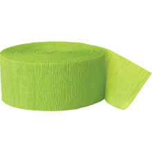 (One Size, Lime Green) Unique Party Crepe Streamer Roll (81ft)
