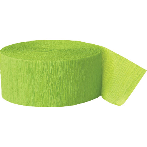 (One Size, Lime Green) Unique Party Crepe Streamer Roll (81ft)