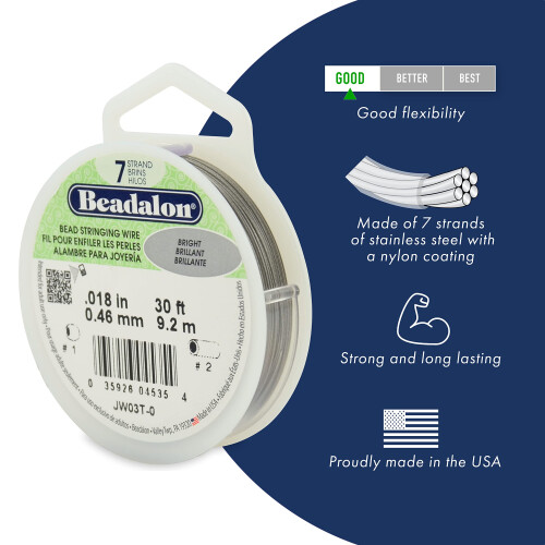 Stringing Wire 7-Strand .012"X30'-Bright 1