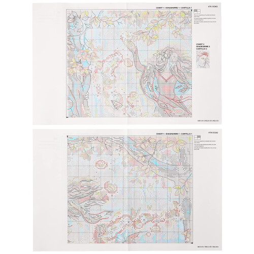 Broderie au point compté - DIMENSIONS - Fall Fairy - Doré - Blanc - Réf. D70-35262 1