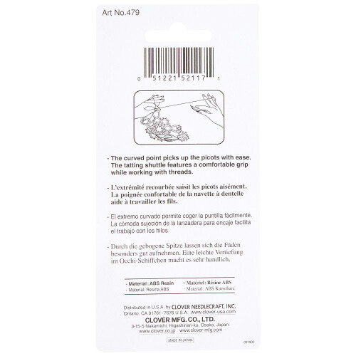 Clover Plastic Tatting Shuttles 2/Pkg-Assorted Colors 2