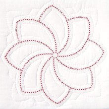 Jack Dempsey Stamped White Quilt Blocks 18"X18" 6/Pkg-XX Pinwheel 732 92