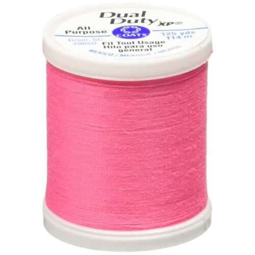 Coats Thread & Zippers Dual Duty XP Γενικής Χρήσης Νήμα, 125-Yard, Νεόν Ροζ