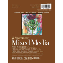 Strathmore Mixed Media Vellum Paper Pad 6"X8"-15 Sheets 62462106