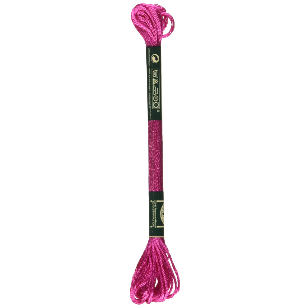 DMC Satin floss/skein for sewing/embroidery - 8 metres - 602 - Cranberry, Medium