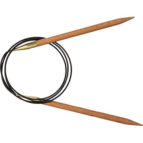 KnitPro 100 cm x 7 mm Basix Fixed Circular Needles, Birch