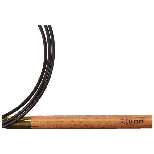 KnitPro 100 cm x 7 mm Basix Fixed Circular Needles, Birch 1